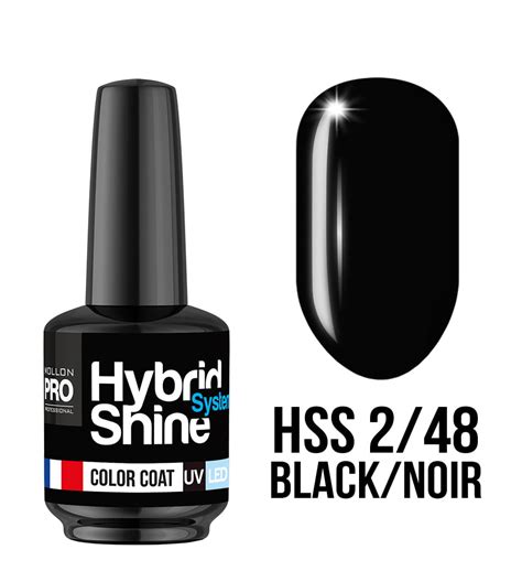 Black Noir Lakier Hybrydowy Hybrid Shine System Color Uv Led