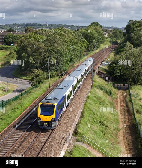 Arriva Northern Rail Caf Class 195 Train Passing Morecambe South