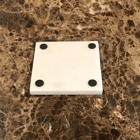 Coasters White Marble Gorgeous Very Absorbent Laserable