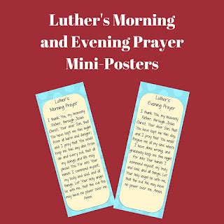 Luther S Morning Prayer Printable