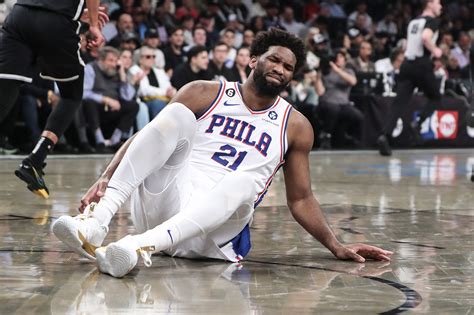 Joel Embiid S Status For 76ers Nets Series Uncertain After Knee Injury