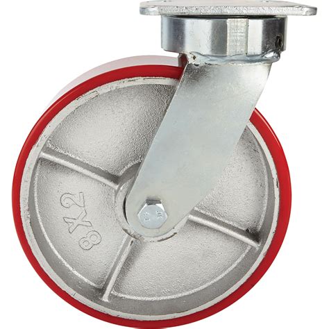 Strongway 8in Swivel Kingpinless Polyurethane Steel Core Caster 2000