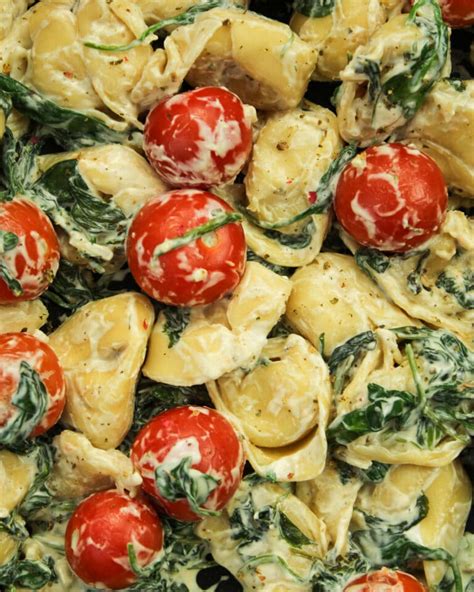 Vegetarische Tortellini Pfanne Mit Spinat Und Frischk Se