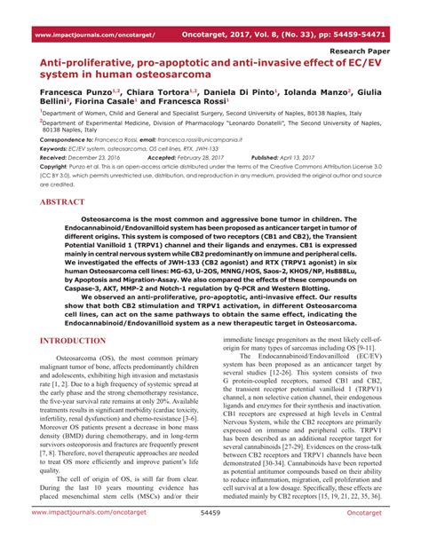 Pdf Anti Proliferative Pro Apoptotic And Anti Invasive Effect Of Ec