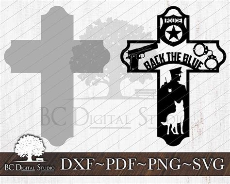 Police Cross Svg Law Enforcement Cross Svg Digital File Etsy