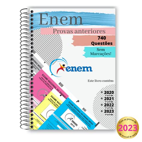 Apostila ENEM 2024 4 ANOS de provas Gabaritos Folhas de Redação