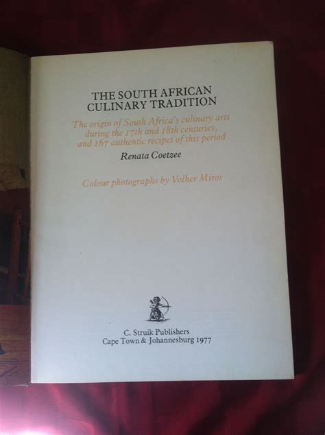 South African Culinary History
