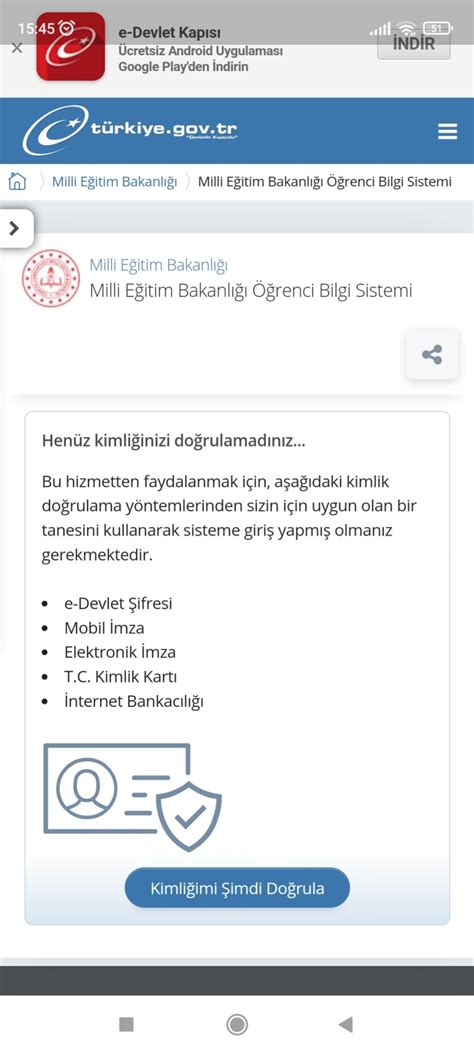 E Okul Uygulama Erişim Sorunu Şikayetvar