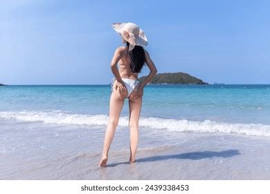 Sexy Bikini Woman Wearing Hat Beach Stock Photo 2439338453 Shutterstock