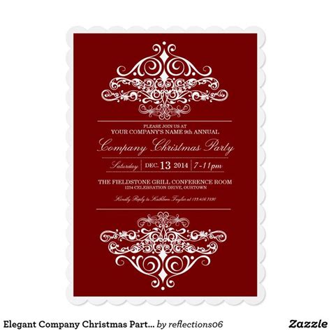 Elegant Company Christmas Party Invitation | Zazzle | Company christmas ...