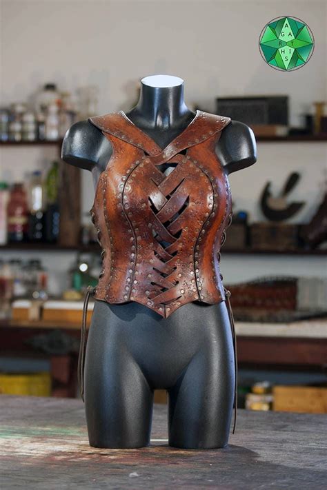 Fine Female Armor Made Of Genuine Vegetable Tanned Leather 3 Mm Thick