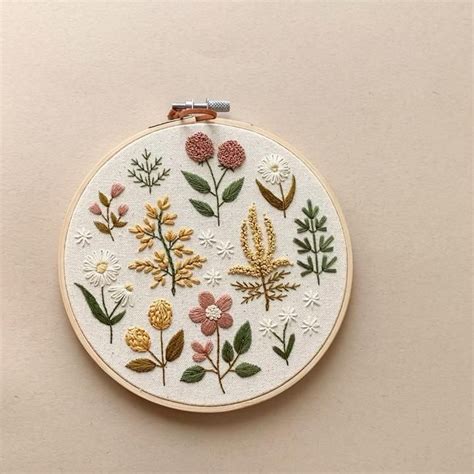 Modern Botanical Embroidery