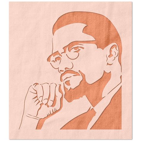 Malcom X Stencil Stencils Silhouette Stencil Sketch Book