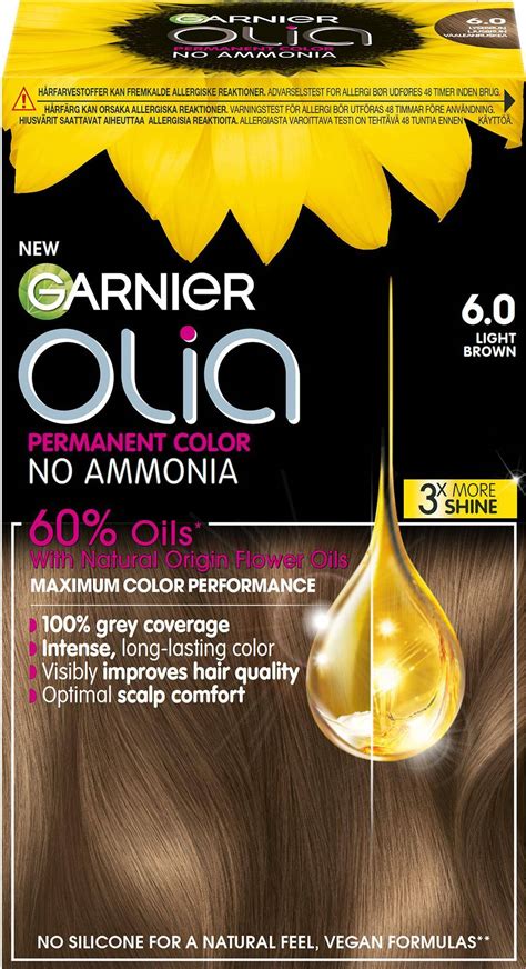 Garnier Olia Permanent Hair Color 60 Golden Light Brown • Pris