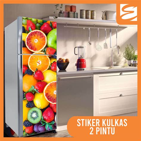 Stiker Kulkas Pintu Cm X Cm Fruits Elni Printing