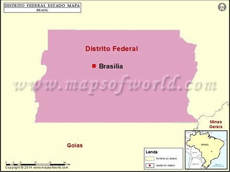 Pq O Distrito Federal Nao É Um Estado - Distrito Federal Mapa | Distrito Federal Estado Mapa, Brasil
