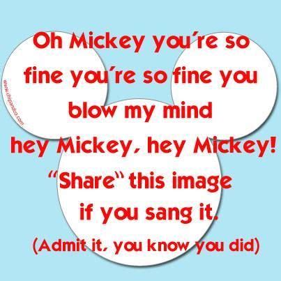 Oh Mickey You Re So Fine You Blow My Mind Hey Mickey Facebook