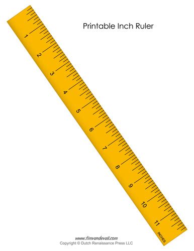 Printable Inch Ruler - Tim's Printables