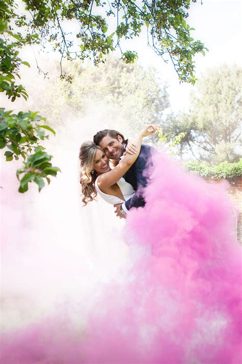 Smoke bomb wedding photography - Katrina Matthews Photography