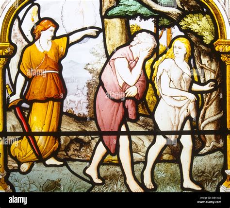 Adam And Eve Banished From The Garden Of Eden Stock Photo Alamy