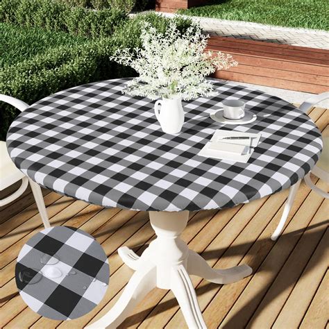 Amazon Outdoor Tablecloth Tropical Flamingo Round Fitted Table