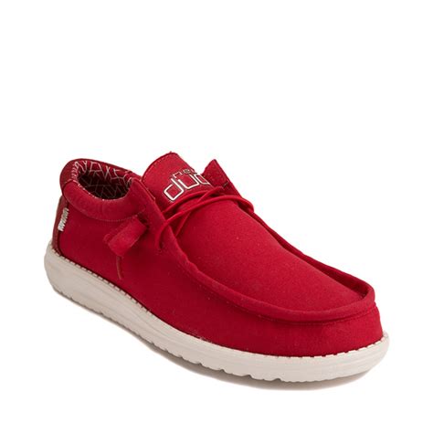 Mens Hey Dude Wally Casual Shoe Burnt Brick Journeys