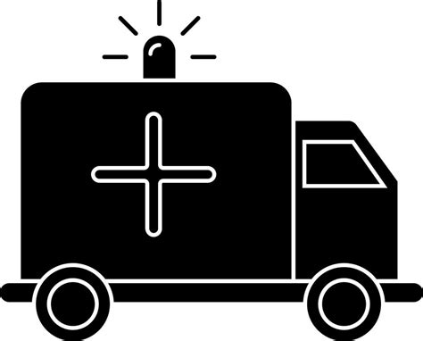 Illustration of Black and White ambulance icon or symbol. 25009443 Vector Art at Vecteezy