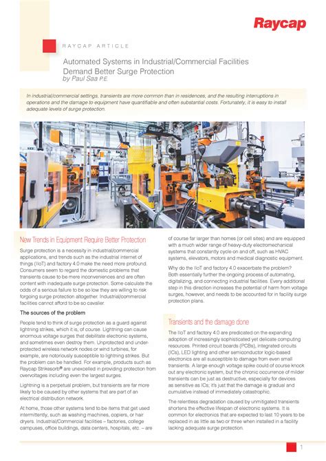 Automated Systems in Industrial/Commercial Facilities Demand Better