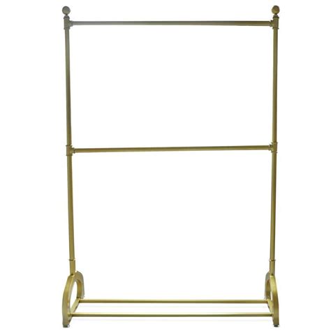 Reviews For Yiyibyus Freestanding Gold Metal Double Rod Clothes Rack