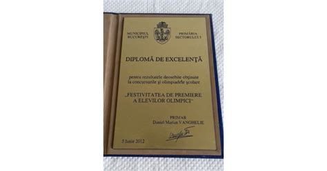 Diploma De Excelenta Okazii Ro