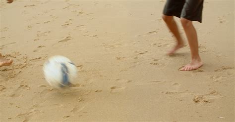 Boys Playing Soccer at the Beach Free Stock Video Footage, Royalty-Free 4K & HD Video Clip