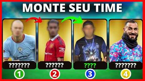 Escolha As Cartinhas E Monte Seu Time Quiz De Futebol 2022 Youtube