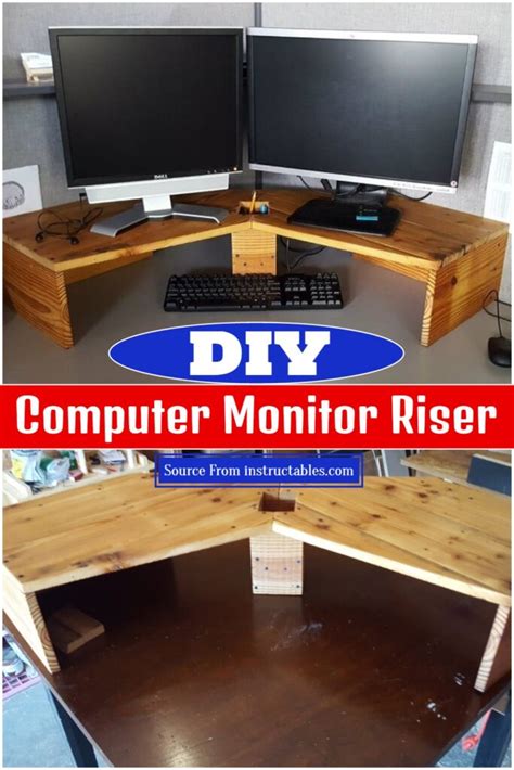 25 DIY Monitor Stand Projects - How To Build A Monitor Stand