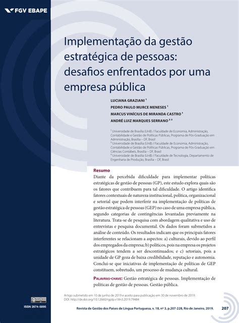 Entre Os Desafios Impostos A Uma Gestão Estratégica De Pessoas - (PDF) Implementação da gestão estratégica de pessoas: desafios ...