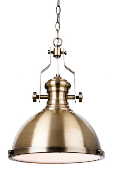 The Firstlight Albion Single Light Ceiling Light Is In An Antique Brass Finish The Albion