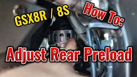 Gsx R S How To Adjust Rear Preload Youtube