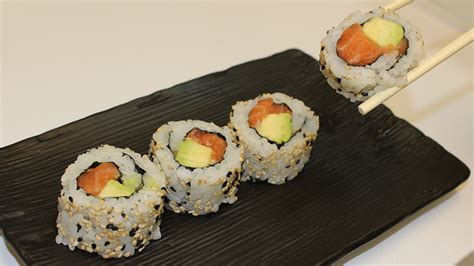 How To Make Sushi Salmon Avocado Uramaki Walter Purkis And Sons