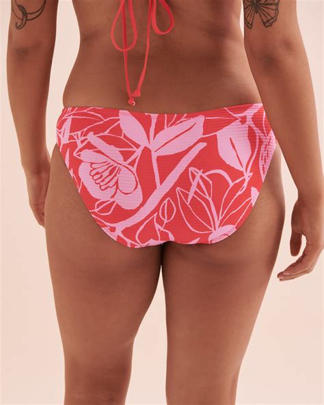 SKYE Baja Melanie Low Rise Bikini Bottom Fire Red Bikini Village