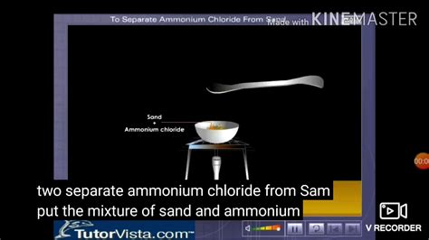 Sublimation Of Sand And Ammonium Chloride Youtube