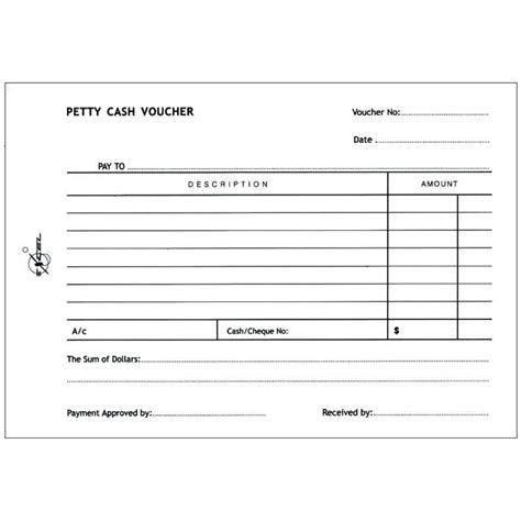 Petty Cash Voucher Template Free Printable Template