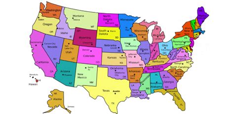 The U.S. 50 States Quiz - Map Quiz Game | Attempts: 4138 - Trivia ...