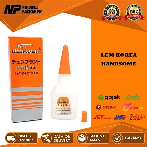 Jual LEM KOREA HANDSOME TETES KUALITAS TERBAIK REKAT SERBAGUNA Shopee