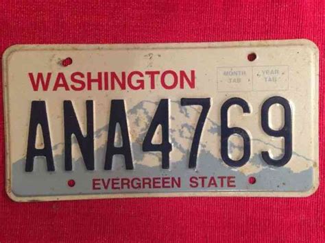 Authentic Antique And Classic Washington Us License Plates