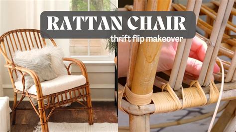 Diy Rattan Chair Makeover Furniture Thrift Flip Youtube