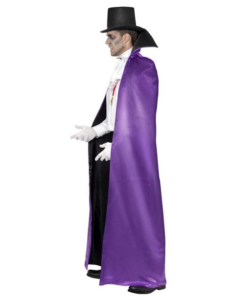 Cape réversible vampire violette ou noire adulte Halloween Deguise