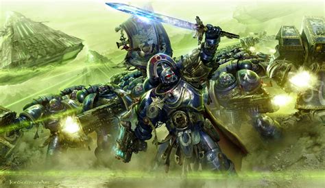 Wallpaper Armor Listrik Warhammer 40 000 Mesin Ruang Marinir