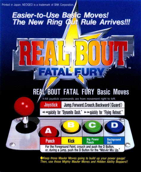 real bout fatal fury neo geo arcade marquee