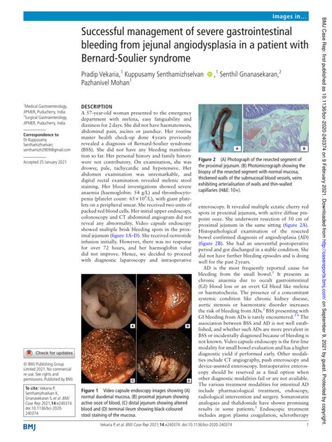 PDF Successful Management Of Severe Gastrointestinal Bleeding From