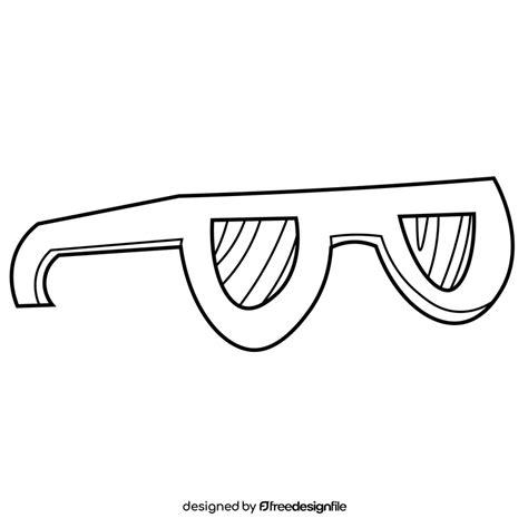 Cartoon Glasses Sunglasses Black And White Clipart Free Download