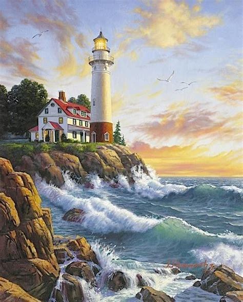 219 best "Lighthouse Paintings" images on Pinterest | Light house ...